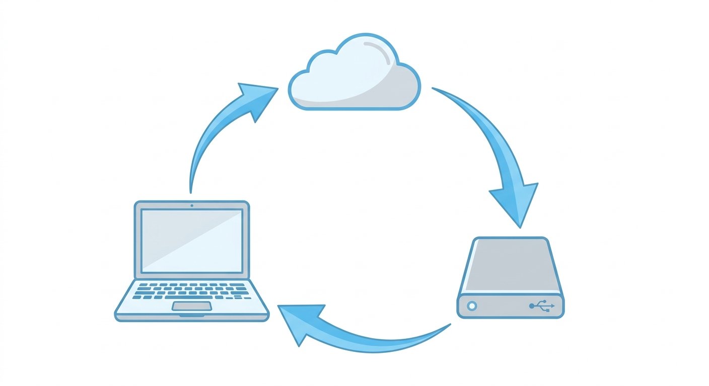 Backup and restore cycle protecting a small business from ransomware